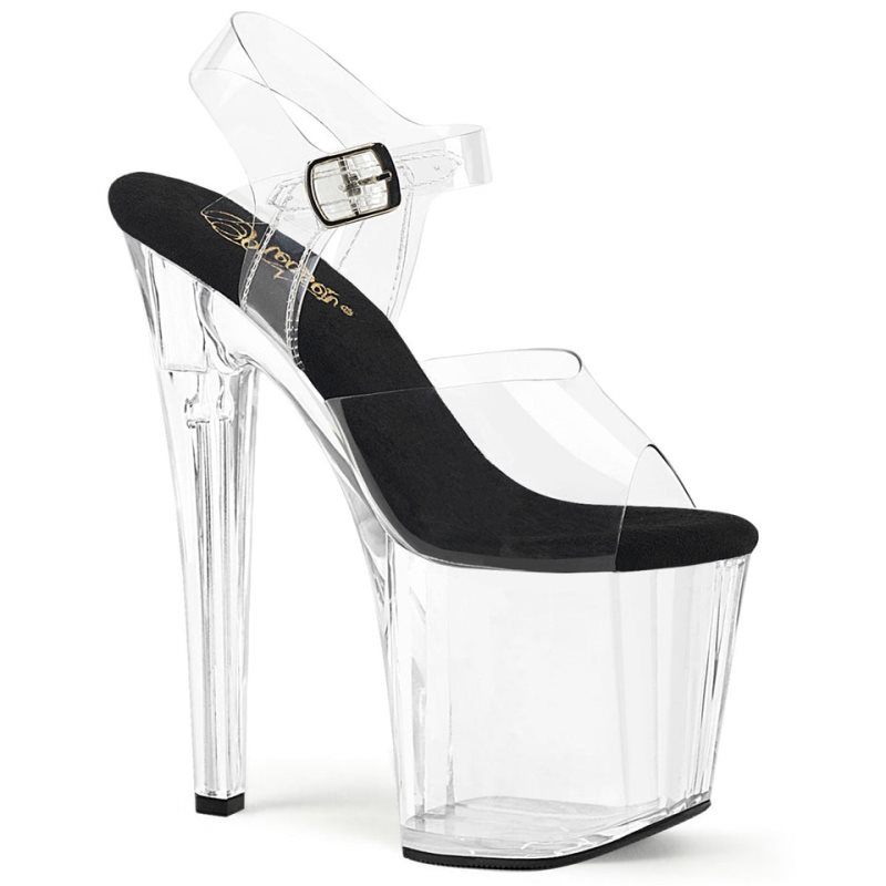 Pleaser Enchant-708 Donna Scarpe Pole Dance Nere | ITALIA ITUFSDHW