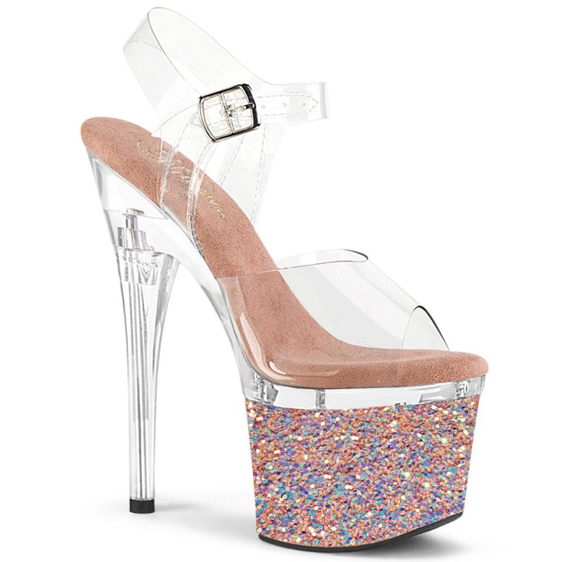 Pleaser Esteem-708LG Donna Scarpe Pole Dance Rosa Oro | ITALIA ITGVUWNA