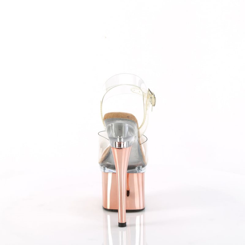 Pleaser Esteem-708 Donna Scarpe Pole Dance Rosa Oro | ITALIA ITJCWRLO