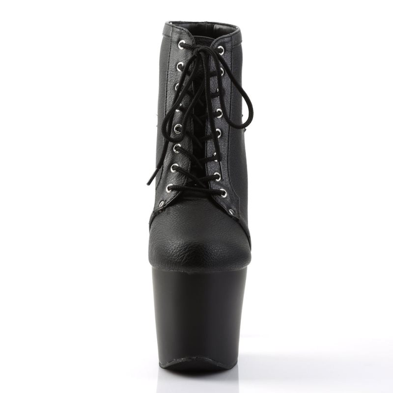 Pleaser Fearless-700-28 Vegan Leather Donna Scarpe Pole Dance Nere | ITALIA ITONBWHD