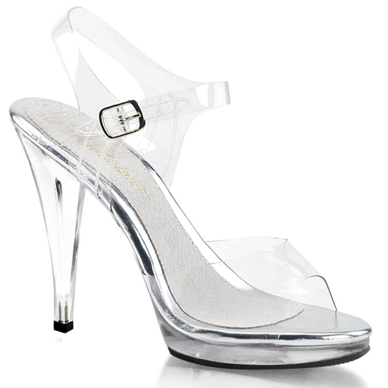 Pleaser Flair-408 Donna Sandali con Tacco Clear | ITALIA ITCDSZPT