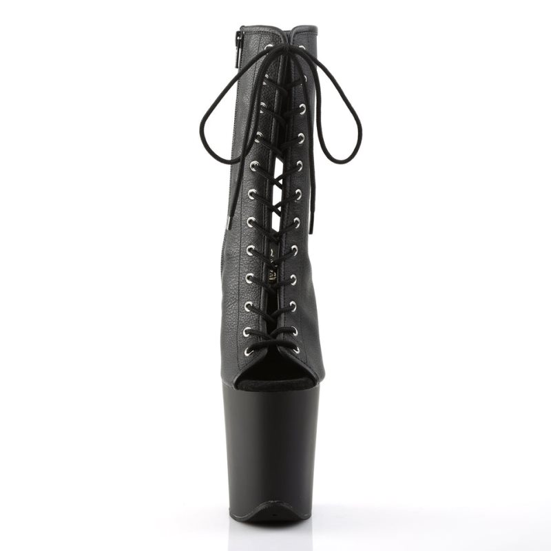 Pleaser Flamingo-1016 Vegan Leather Donna Scarpe Pole Dance Nere | ITALIA ITGCNURS