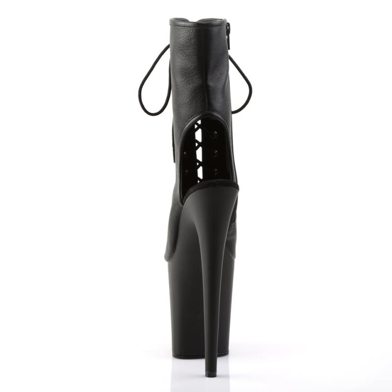 Pleaser Flamingo-1016 Vegan Leather Donna Scarpe Pole Dance Nere | ITALIA ITGCNURS