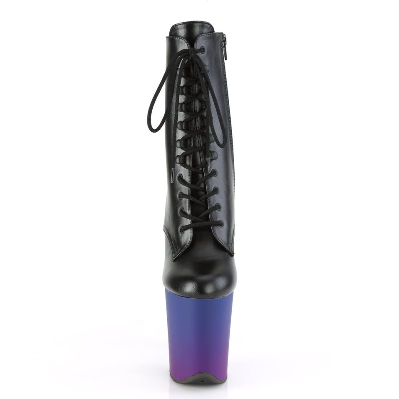 Pleaser Flamingo-1020BP Vegan Leather Donna Scarpe Pole Dance Nere Blu | ITALIA ITQHKYPL