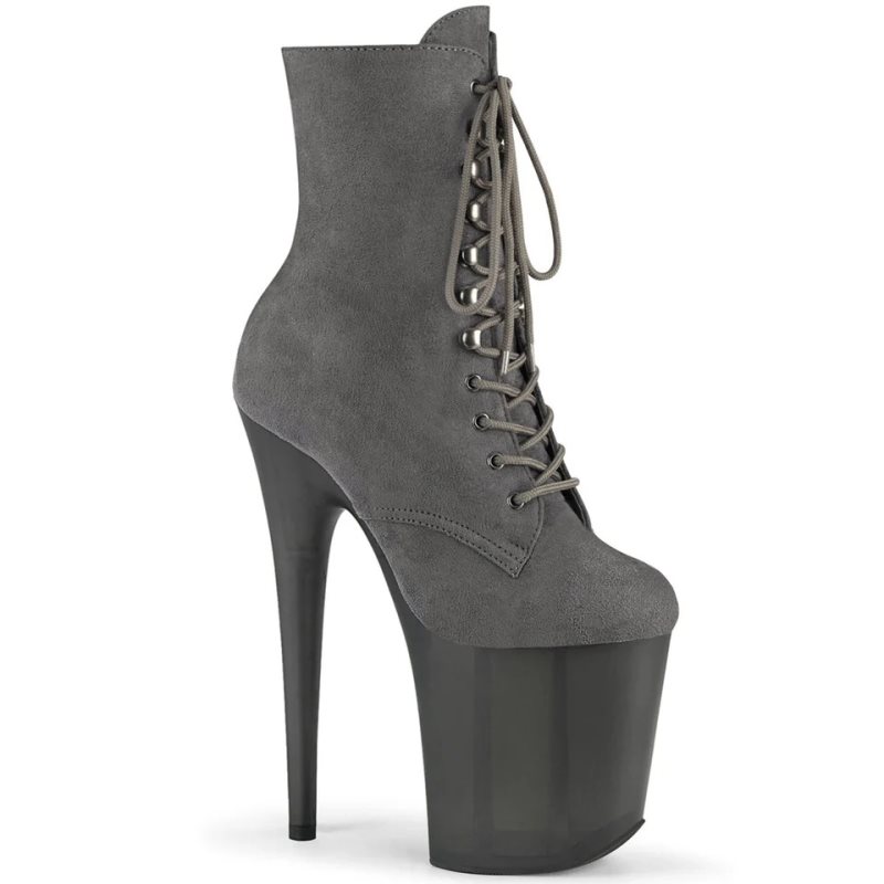 Pleaser Flamingo-1020FST Donna Scarpe Pole Dance Grigie | ITALIA ITKMRDZI