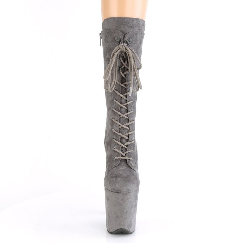 Pleaser Flamingo-1050FS Donna Scarpe Pole Dance Grigie | ITALIA ITJTMABV