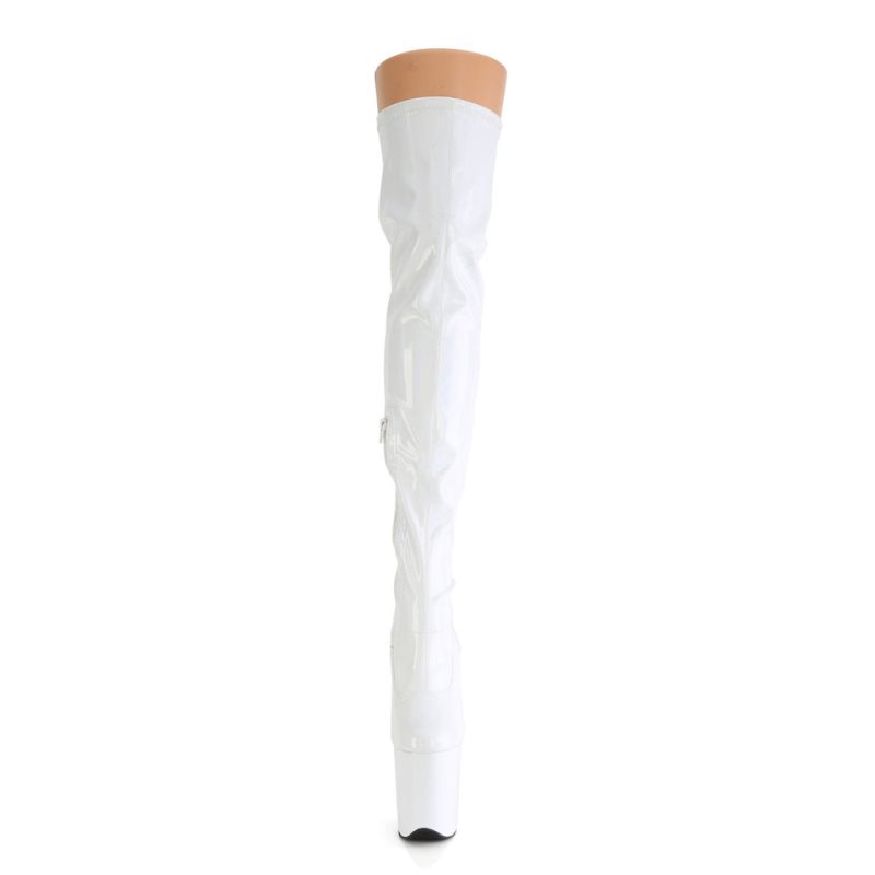 Pleaser Flamingo-3000HWR Donna Scarpe Pole Dance Bianche | ITALIA ITJNFRVB