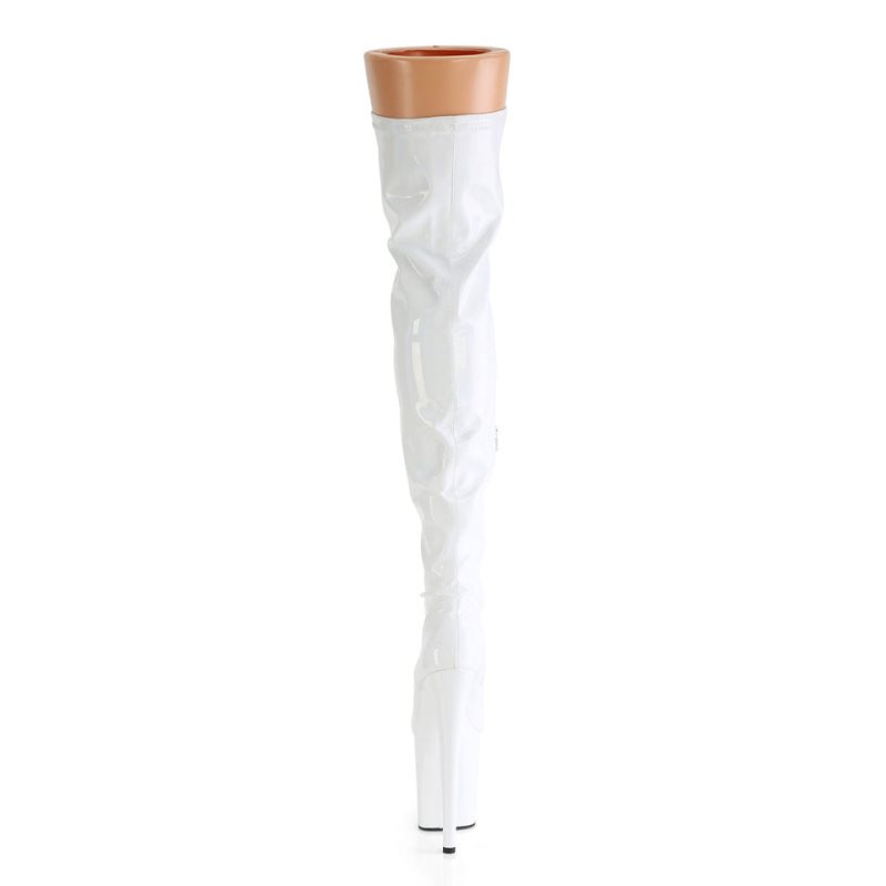 Pleaser Flamingo-3000HWR Donna Scarpe Pole Dance Bianche | ITALIA ITJNFRVB