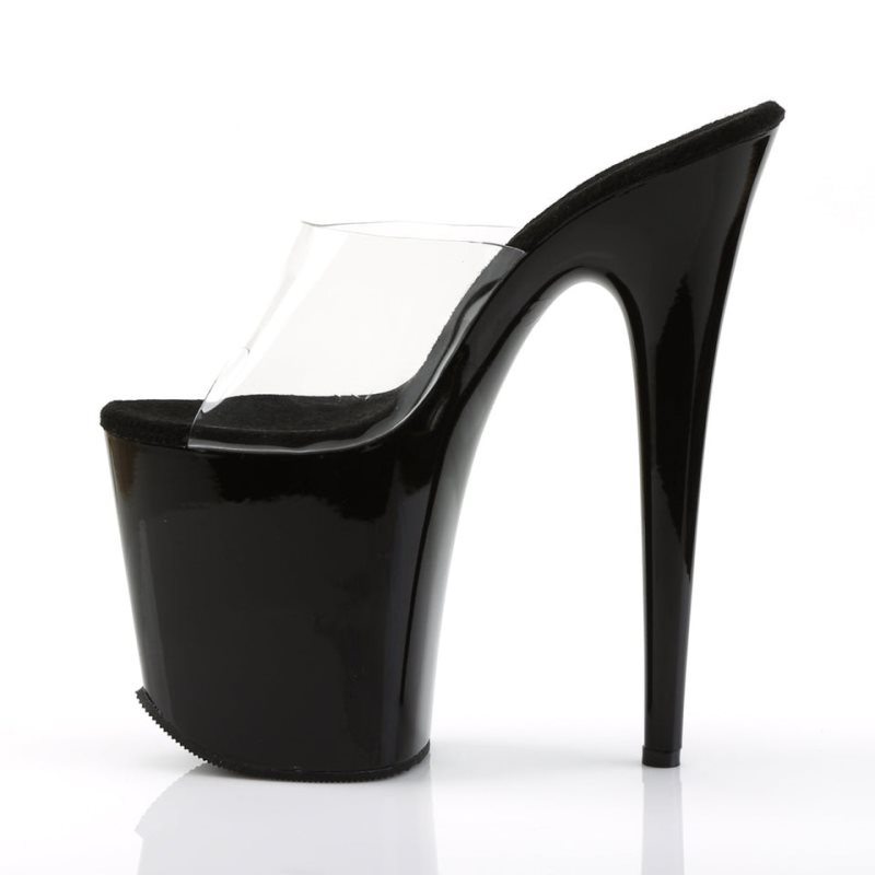Pleaser Flamingo-801 Donna Ciabatte Con Plateau Nere | ITALIA ITGOUIZR