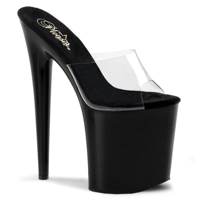 Pleaser Flamingo-801 Donna Ciabatte Con Plateau Nere | ITALIA ITGOUIZR