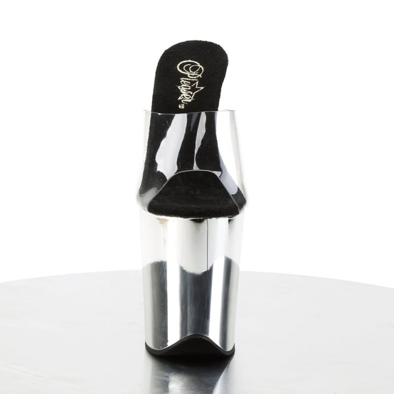 Pleaser Flamingo-801 Donna Ciabatte Con Plateau Argento | ITALIA ITCYTIWX