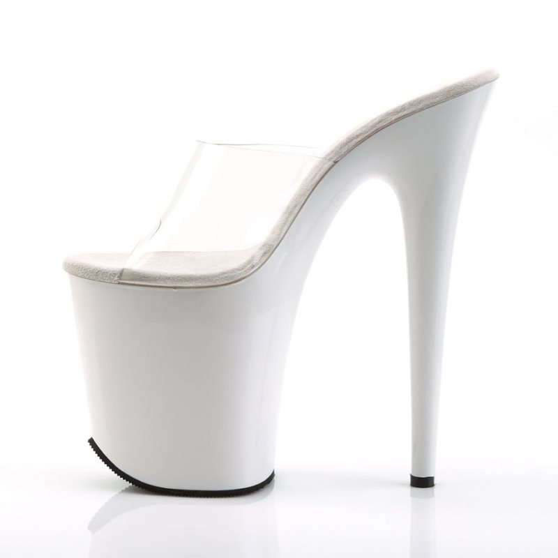 Pleaser Flamingo-801 Donna Ciabatte Con Plateau Bianche | ITALIA ITPNJRCA
