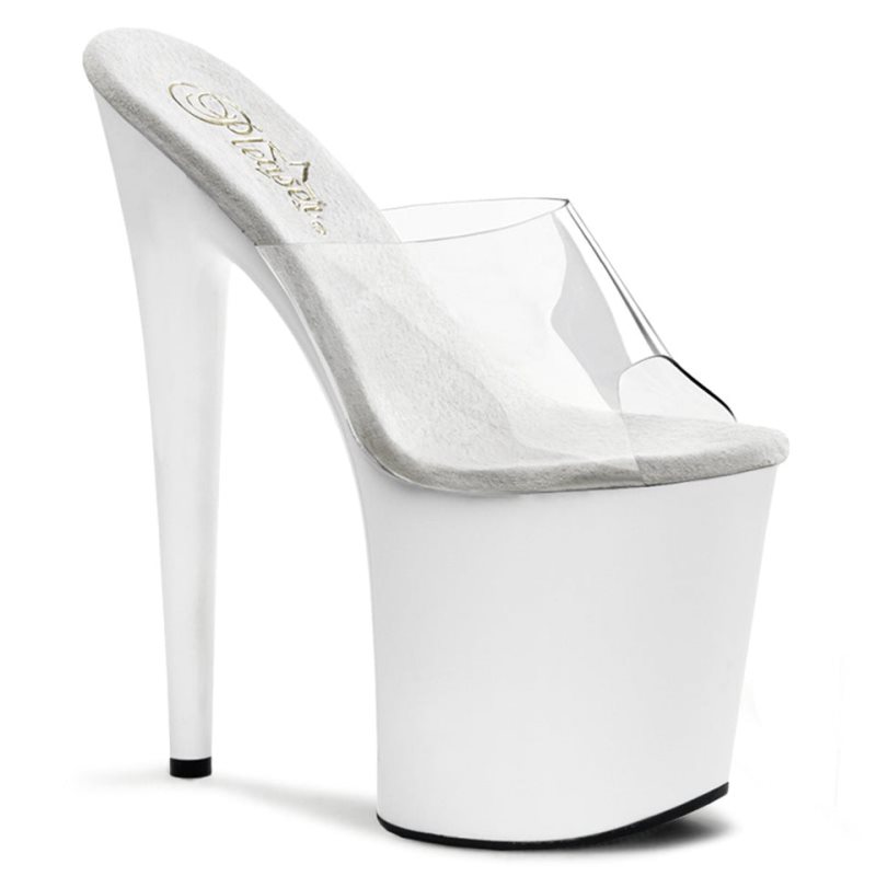 Pleaser Flamingo-801 Donna Ciabatte Con Plateau Bianche | ITALIA ITPNJRCA