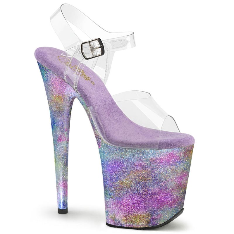 Pleaser Flamingo-808NEB Donna Scarpe Pole Dance Viola | ITALIA ITDPKJZY
