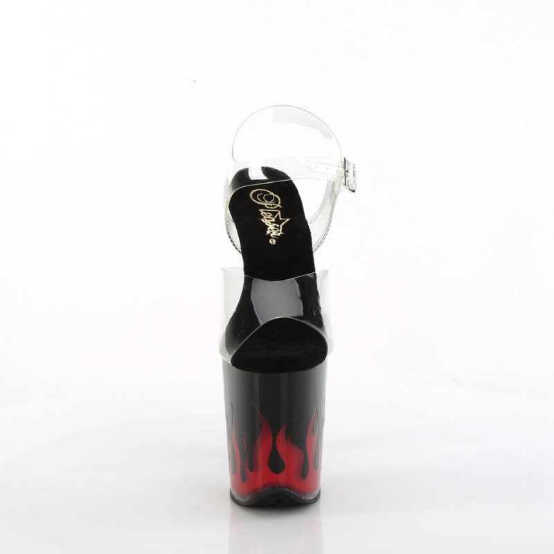 Pleaser Flamingo-808NLFL Donna Scarpe Pole Dance Rosse | ITALIA ITOHFDMW