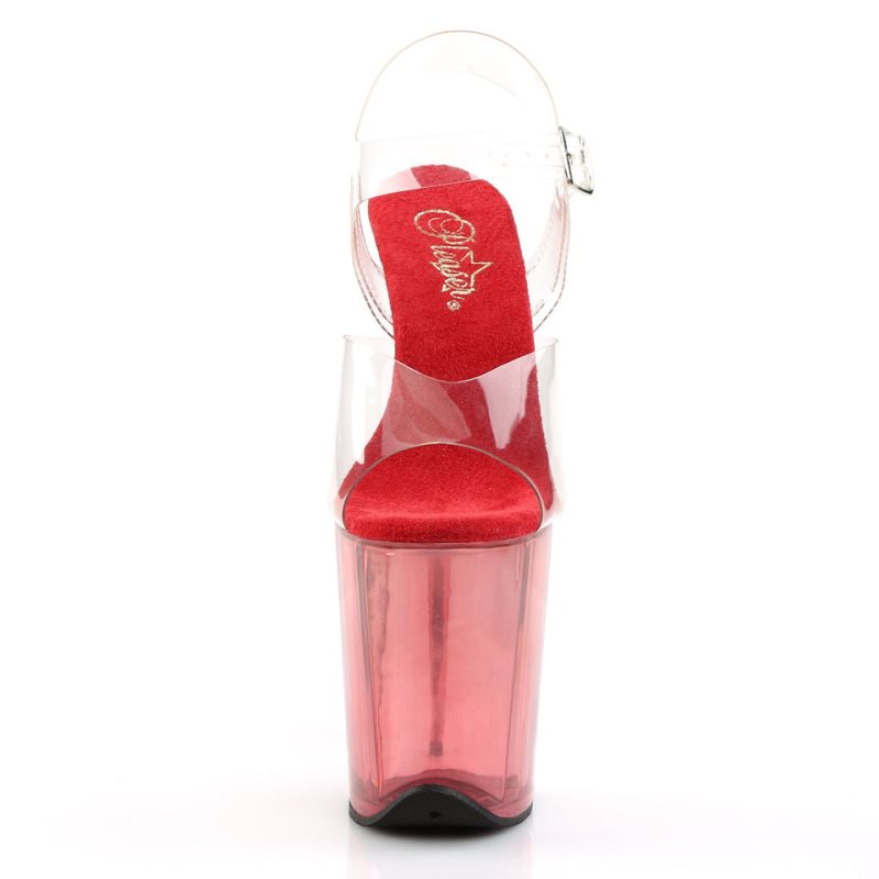 Pleaser Flamingo-808T Donna Scarpe Pole Dance Rosse | ITALIA ITYHKFRC