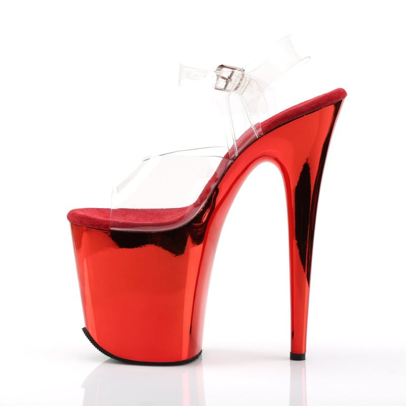 Pleaser Flamingo-808 Donna Scarpe Pole Dance Rosse | ITALIA ITYQHTGO