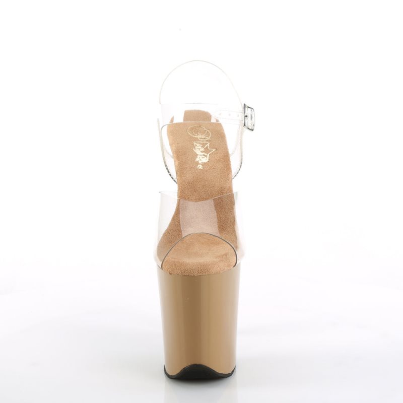 Pleaser Flamingo-808 Donna Scarpe Pole Dance Marroni | ITALIA ITZCEDAP