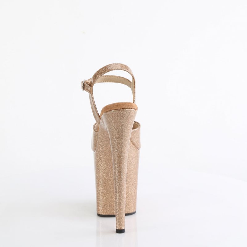 Pleaser Flamingo-809GP Donna Scarpe Pole Dance Oro | ITALIA ITDPTXHJ