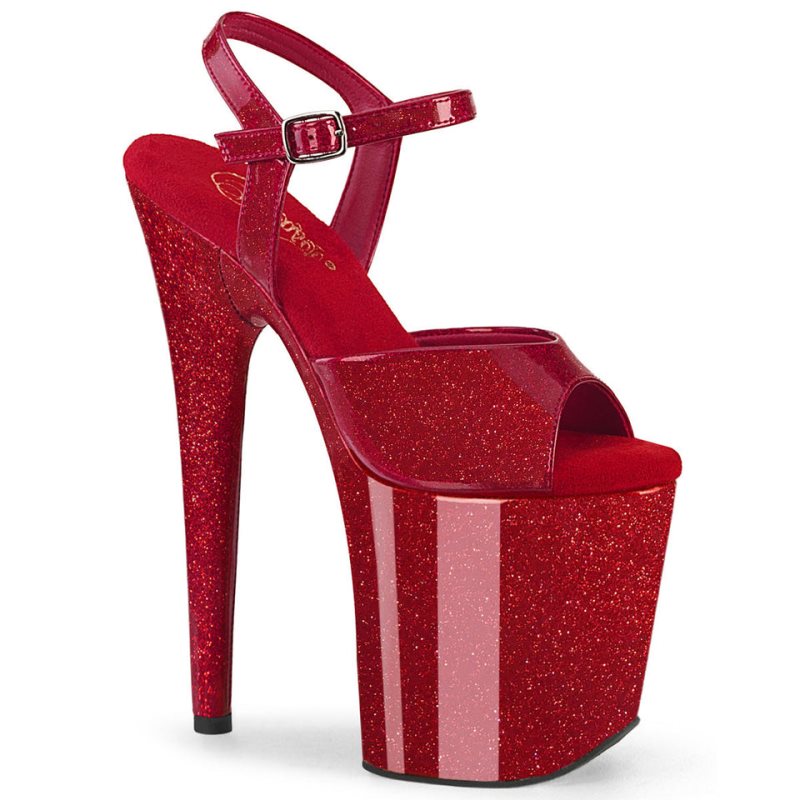 Pleaser Flamingo-809GP Donna Scarpe Pole Dance Rosse | ITALIA ITUQYZFK