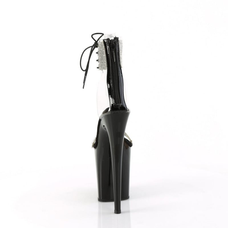 Pleaser Flamingo-827RS Donna Scarpe Pole Dance Nere | ITALIA ITUYKNDT