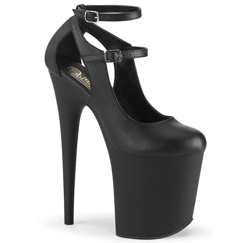 Pleaser Flamingo-850 Vegan Leather Donna Décolleté Nere | ITALIA ITLJHCWR