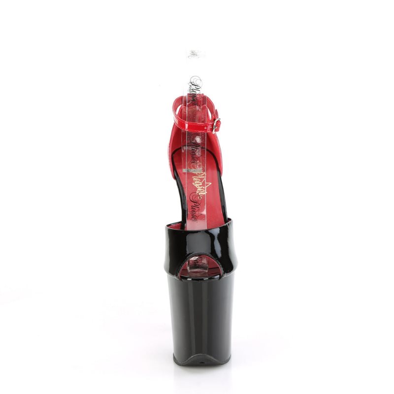 Pleaser Flamingo-868 Donna Scarpe Pole Dance Nere Rosse | ITALIA ITAIOSJB