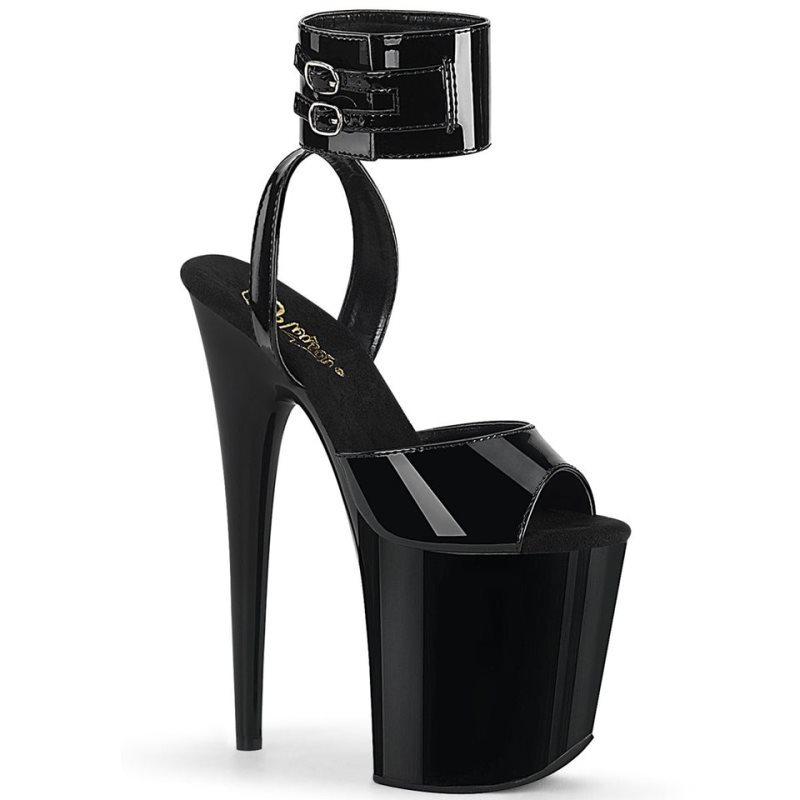 Pleaser Flamingo-891 Donna Scarpe Pole Dance Nere | ITALIA ITWDAQVT