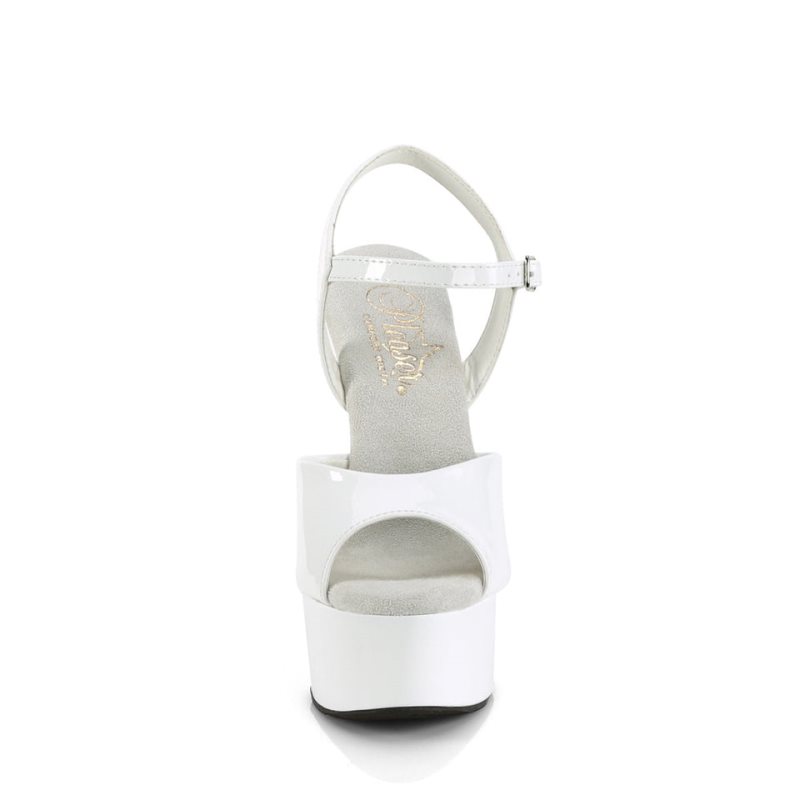 Pleaser Gleam-609 Donna Scarpe Pole Dance Bianche | ITALIA ITWXRQCK