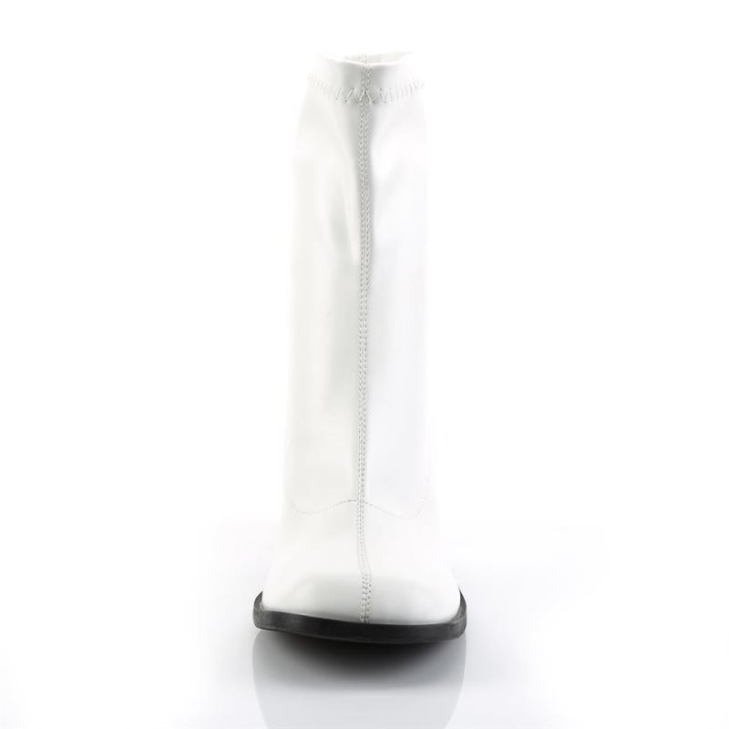 Pleaser Gogo-150 Vegan Leather Donna Scarpe Pole Dance Bianche | ITALIA ITXUKQHL