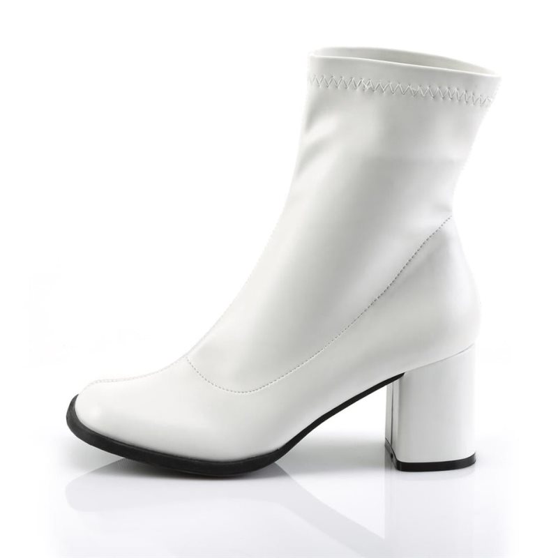 Pleaser Gogo-150 Vegan Leather Donna Scarpe Pole Dance Bianche | ITALIA ITXUKQHL