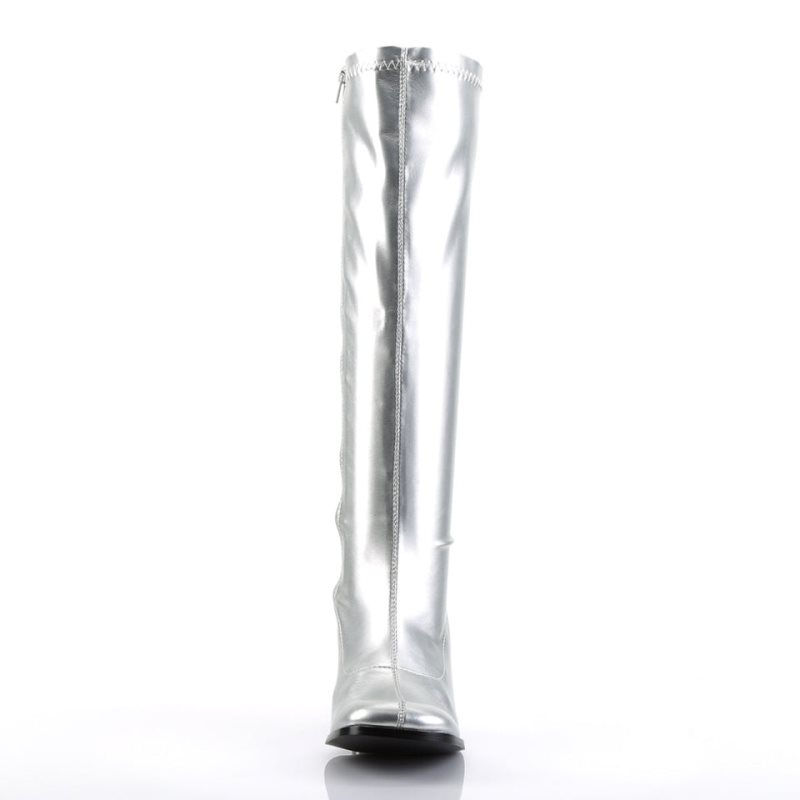 Pleaser Gogo-300 Donna Scarpe Pole Dance Argento | ITALIA ITVZUXIS