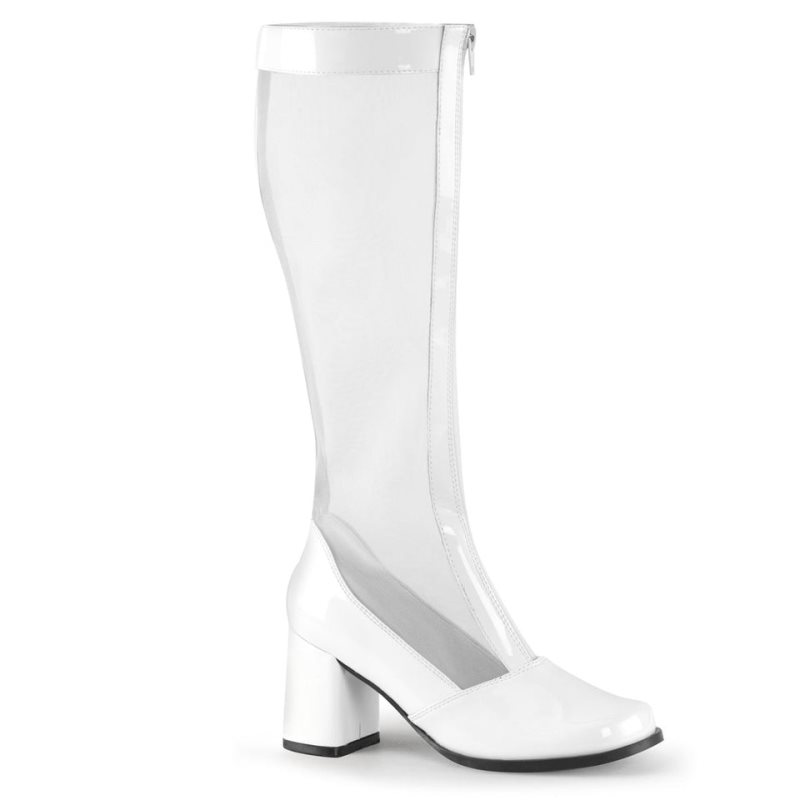 Pleaser Gogo-307 Donna Scarpe Pole Dance Bianche | ITALIA ITVQUXFJ