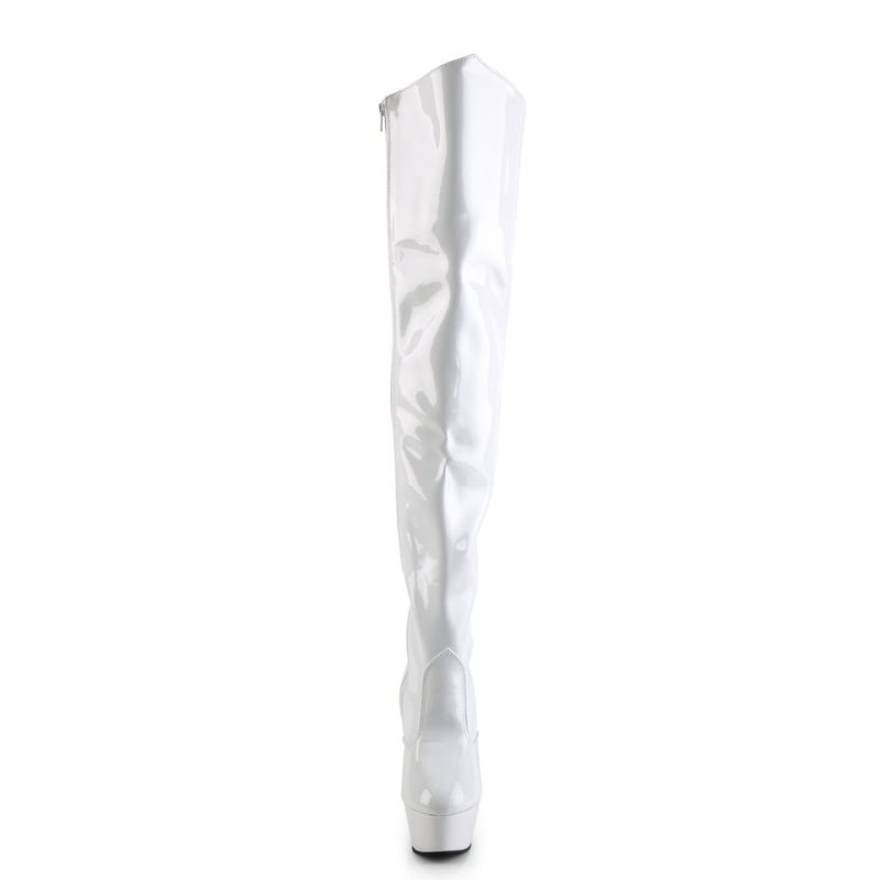 Pleaser Kiss-3010 Donna Scarpe Pole Dance Bianche | ITALIA ITMFDBUE
