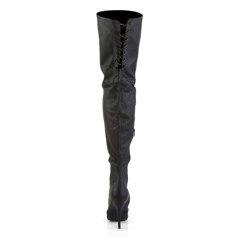 Pleaser Legend-8899 Leather Donna Scarpe Pole Dance Nere | ITALIA ITDGQTAN