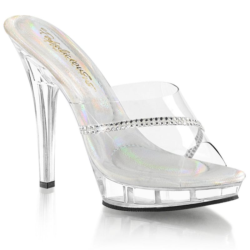 Pleaser Lip-101R Donna Ciabatte Con Plateau Clear | ITALIA ITMQXAFE
