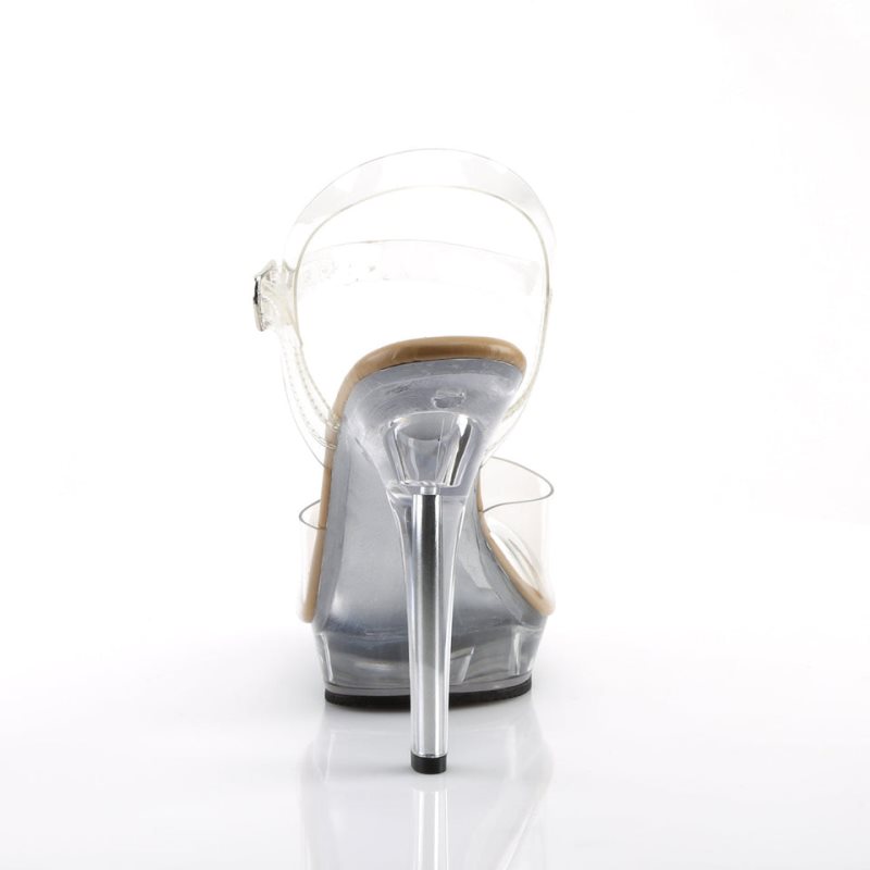 Pleaser Lip-108 Donna Sandali con Tacco Marroni | ITALIA ITBRCYXG