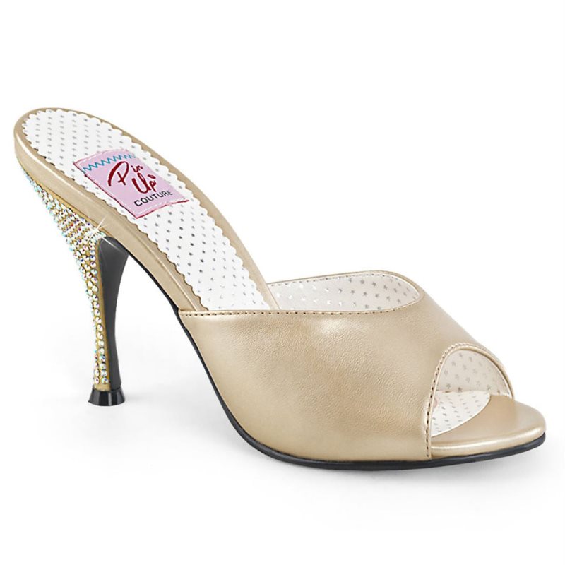 Pleaser Monroe-05 Donna Ciabatte Oro | ITALIA ITMTVULH