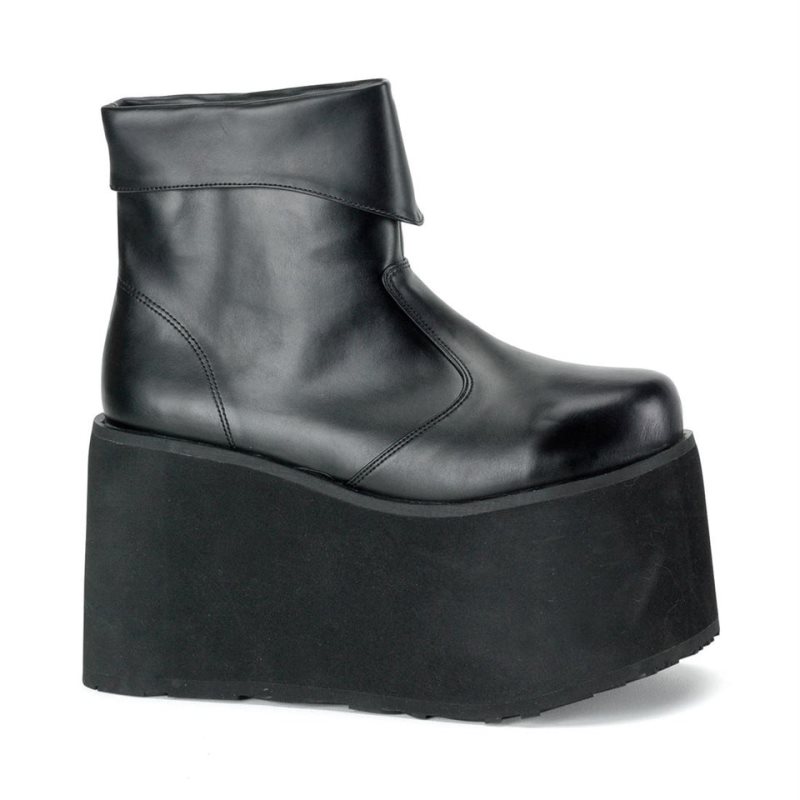 Pleaser Monster-02 Vegan Leather Donna Stivaletti Nere | ITALIA ITLGOFTK