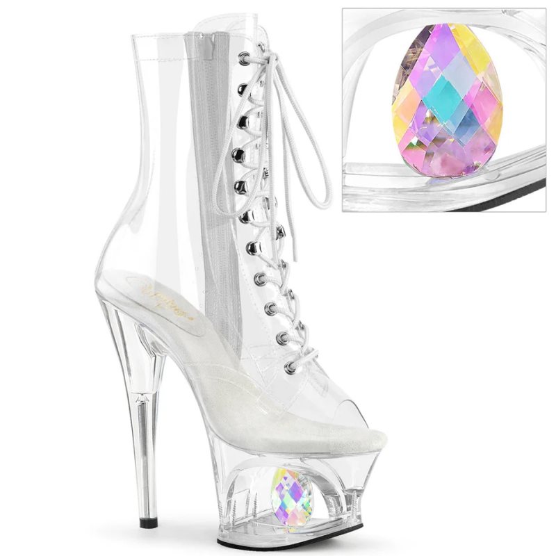 Pleaser Moon-1021C-DIA Donna Scarpe Pole Dance Clear | ITALIA ITYQWVFU