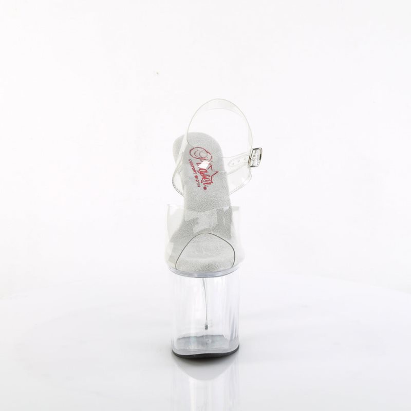 Pleaser Naughty-808 Donna Scarpe Pole Dance Clear | ITALIA ITHXTYND