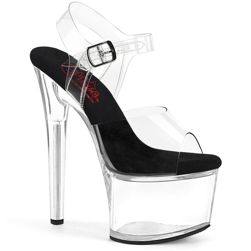 Pleaser Passion-708 Donna Scarpe Pole Dance Nere | ITALIA ITZHBPKV