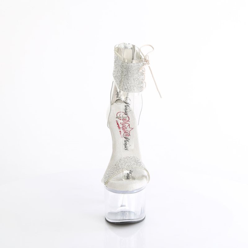 Pleaser Passion-727RS Donna Scarpe Pole Dance Argento | ITALIA ITQJTEHD