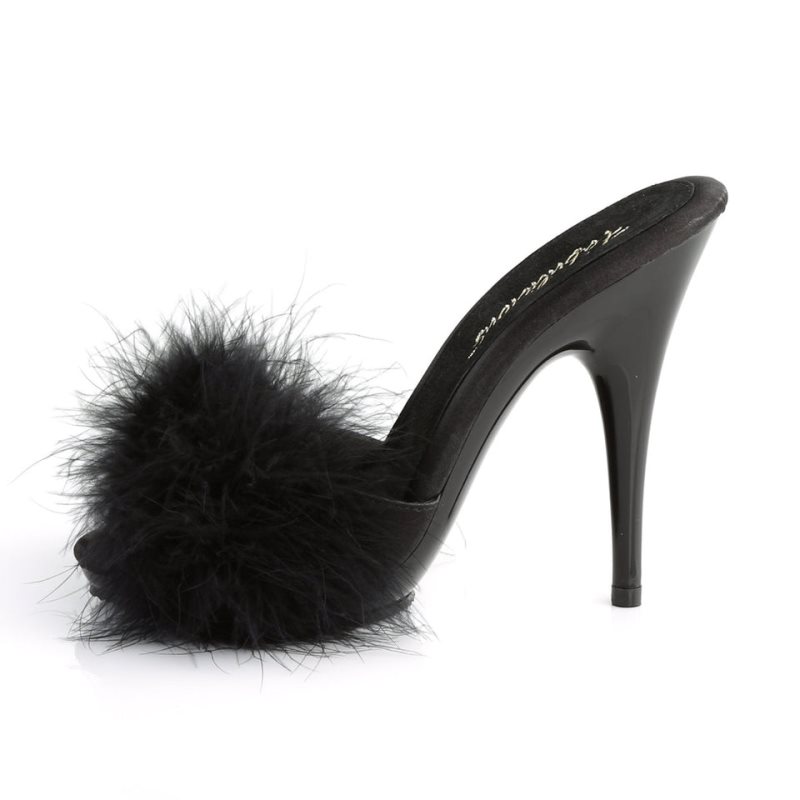 Pleaser Poise-501F Donna Ciabatte Con Plateau Nere | ITALIA ITOQCHTD