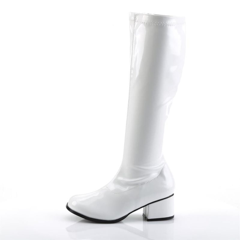 Pleaser Retro-300 Donna Scarpe Pole Dance Bianche | ITALIA ITAPGFIH
