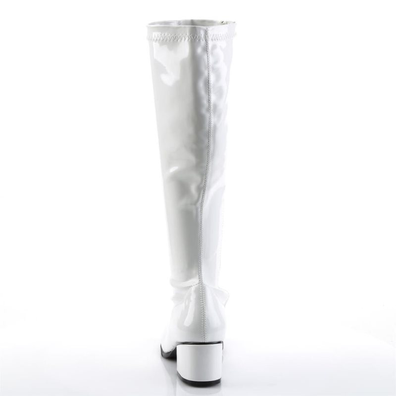 Pleaser Retro-300 Donna Scarpe Pole Dance Bianche | ITALIA ITAPGFIH