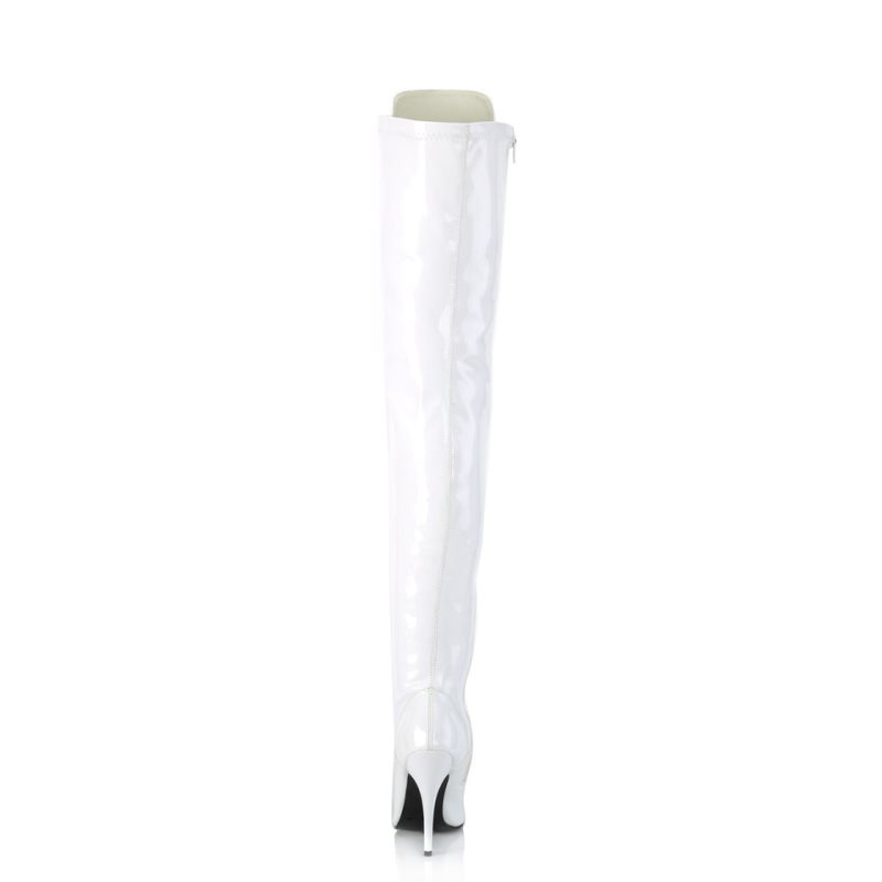 Pleaser Seduce-3024 Donna Scarpe Pole Dance Bianche | ITALIA ITZQRDAC