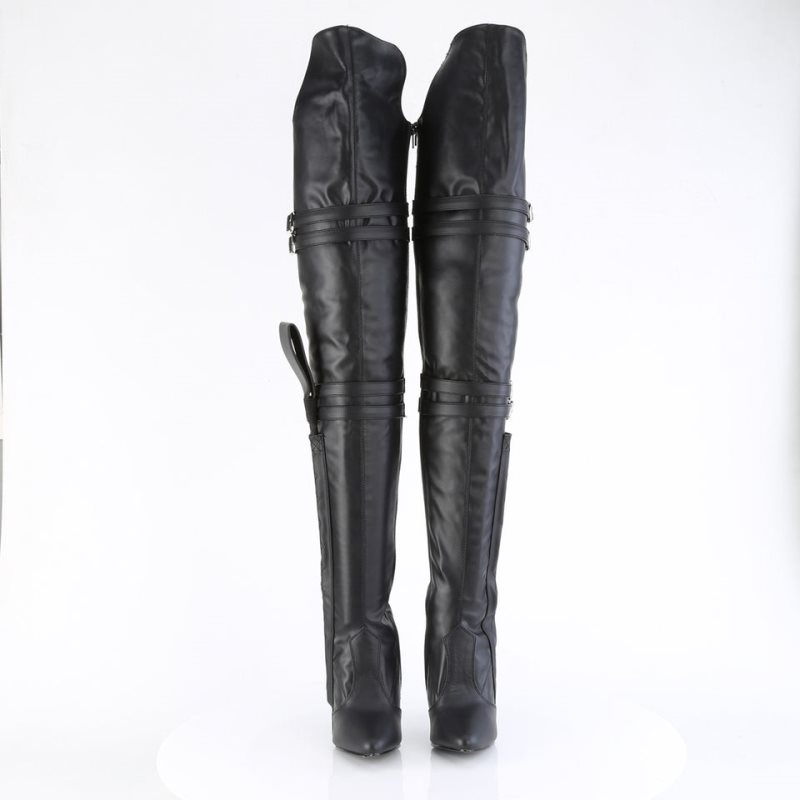 Pleaser Seduce-3080 Vegan Leather Donna Scarpe Pole Dance Nere | ITALIA ITMWFGOD