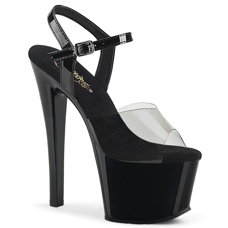 Pleaser Sky-308-1 Donna Scarpe Pole Dance Grigie Nere | ITALIA ITWNLEKY