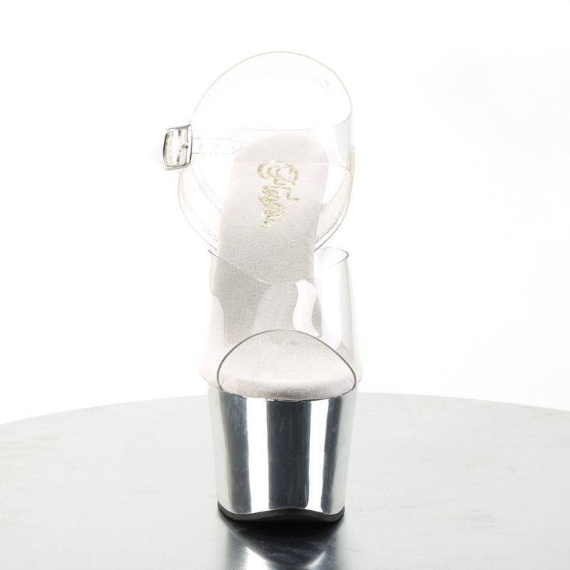 Pleaser Sky-308 Donna Scarpe Pole Dance Argento | ITALIA ITQDCSLU